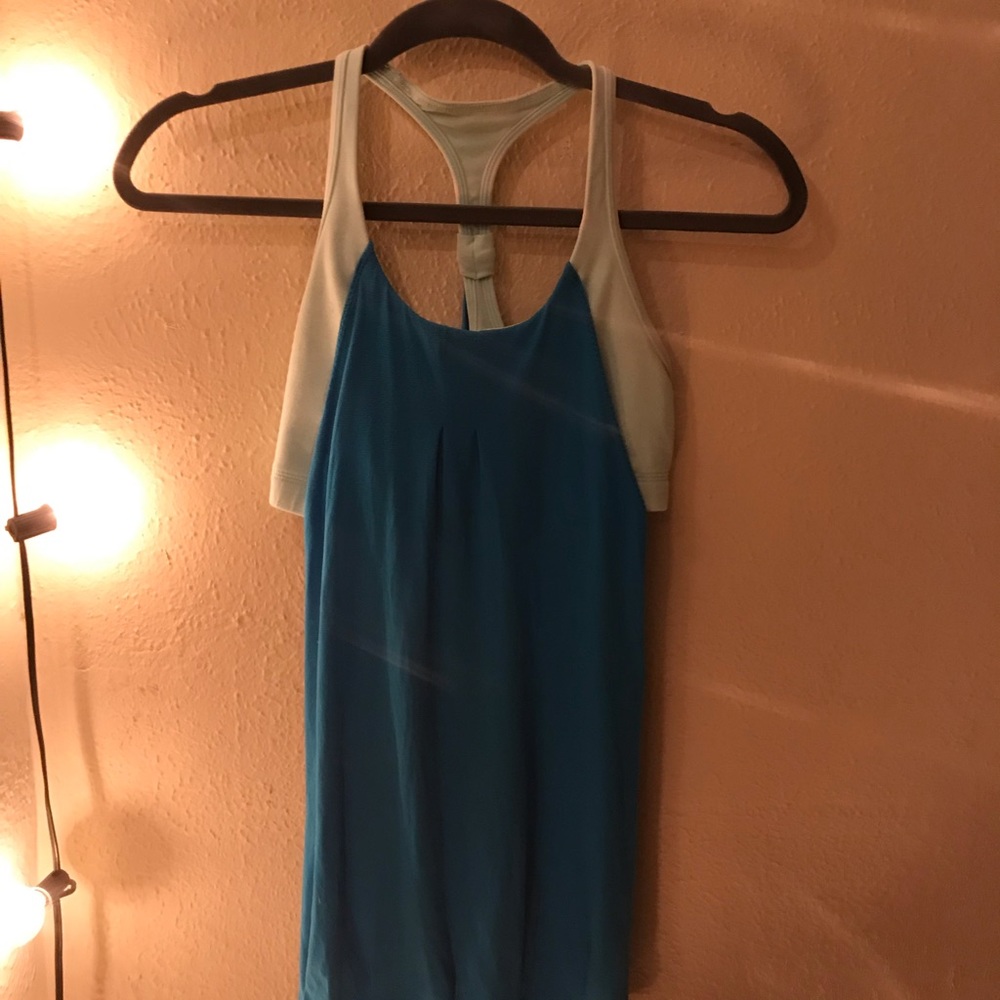 Lulu Lemon Blue and light blue Halter